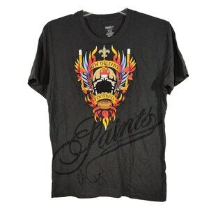 Reebok New Orleans Saints Football T-shirt Women Size L Black Short Sleeve